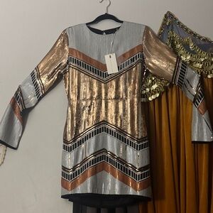 Endless Rose Metallic Sequin Dress